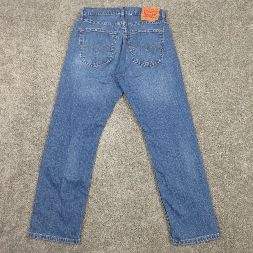Levis Jeans Mens 30x30 Blue 559 Relaxed Straight Faded Whisker Zip Denim Pants